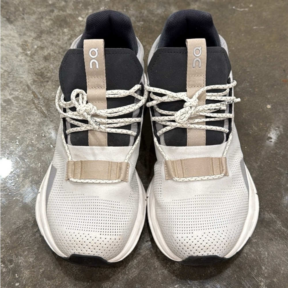 On Running Women's Athletic Shoes - Black and Beige